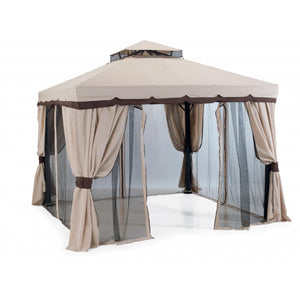 Gazebo Con Copertura Roma 4X3M Ecru Casa Collection