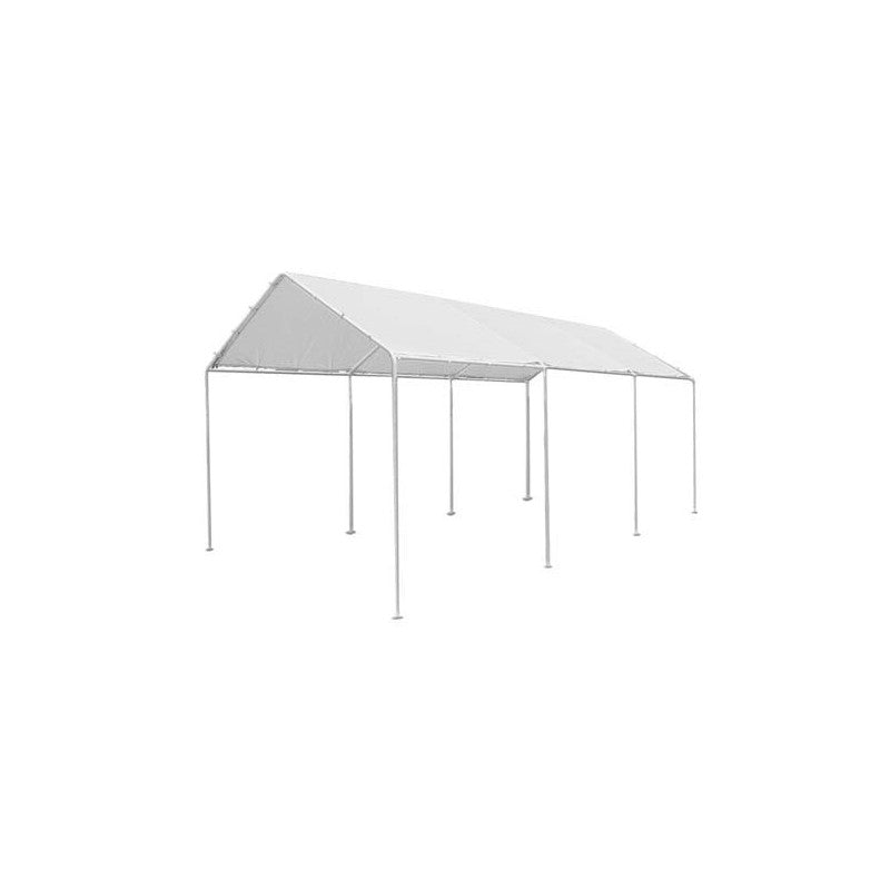 Gazebo da Esterno Copertura Auto Box Parcheggio Bianco 3x6 mt