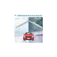 Gazebo da Esterno Copertura Auto Box Parcheggio Bianco 3x6 mt