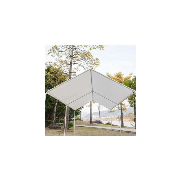 Gazebo da Esterno Copertura Auto Box Parcheggio Bianco 3x6 mt