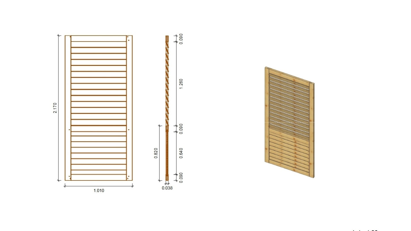 Gazebo da giardino in legno pergola 4.04x4.04 m con pannelli - Impregnata - ALT129 - ALTANKA