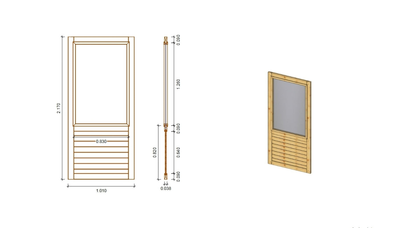 Gazebo da giardino in legno pergola 4.04x4.04 m con pannelli - Impregnata - ALT126 - ALTANKA