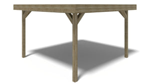 Gazebo da giardino in legno pergola 4.04x4.04 m - Impregnata - ALT24 - ALTANKA