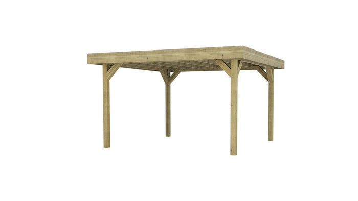 Gazebo da giardino in legno pergola 4.04x4.04 m - Impregnata - ALT24 - ALTANKA