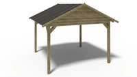 Gazebo da giardino in legno pergola 4.04x4.17 m - Impregnata - ALT36 - ALTANKA