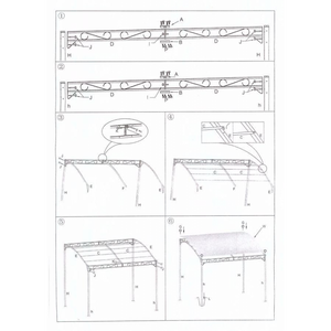 Gazebo georgia 2,5x3mt h2,5/2 acciaio
