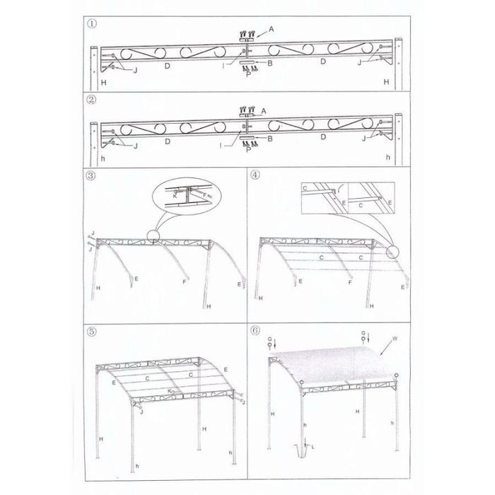 Gazebo georgia 2,5x3mt h2,5/2 acciaio