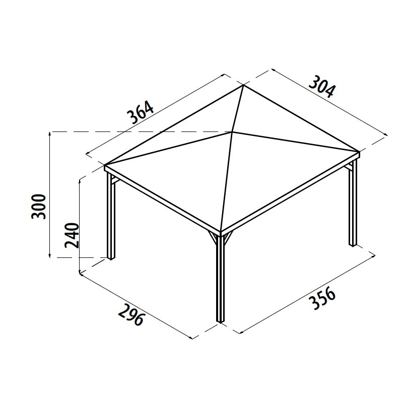 Gazebo Ischia 360X300 Senza Grigliati Losa