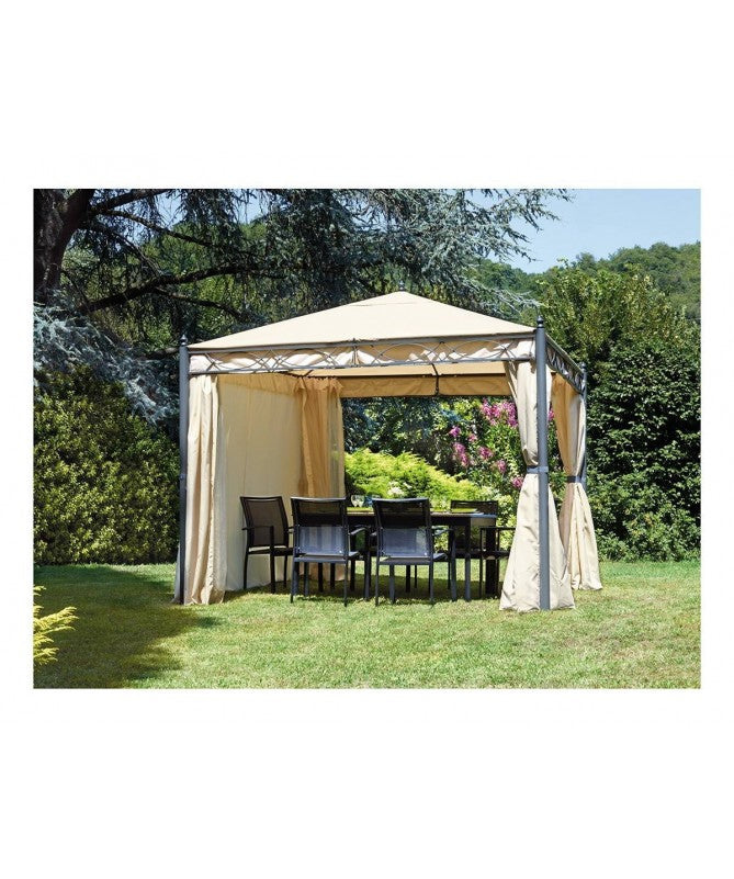 Gazebo MOIA quadrato 3x3 in ferro epoxy antracite