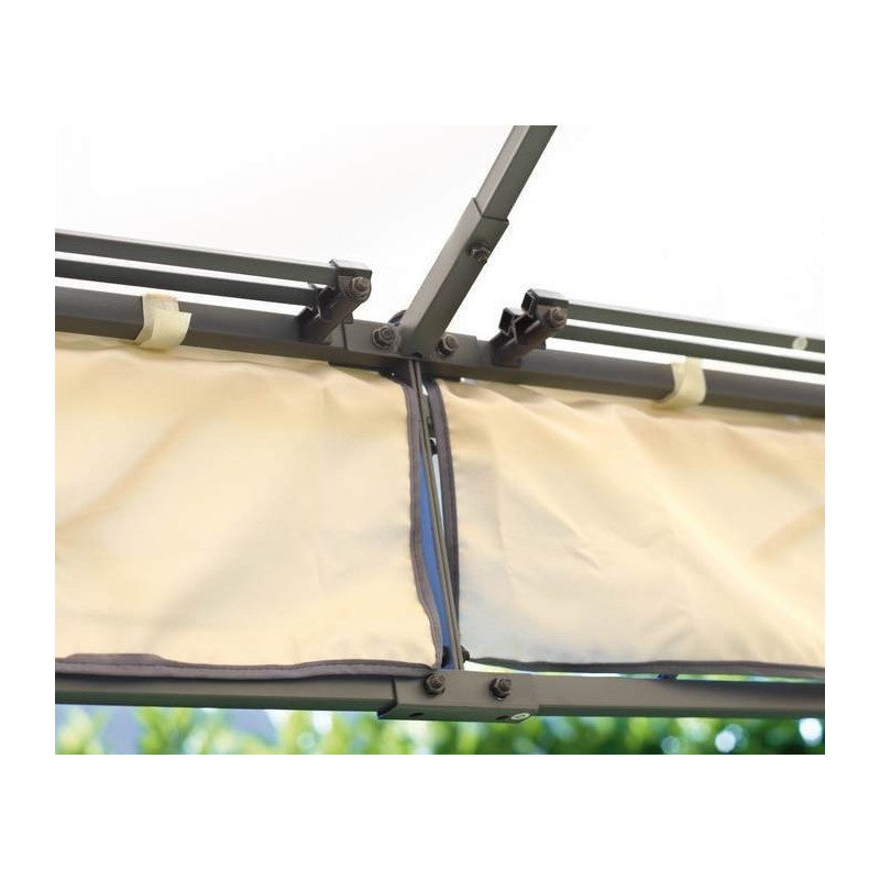 Gazebo MOIA quadrato 3x3 in ferro epoxy antracite