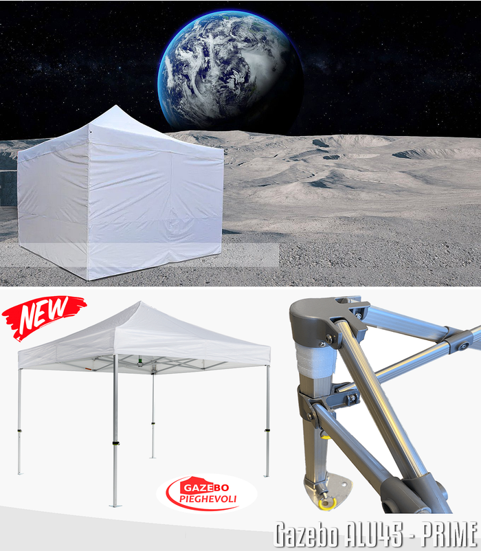 Gazebo 3x3 m verde certificato IGNIFUGO pieghevole alluminio piantone esagonale 45mm portatile estendibile richiudibile estensibile acciaio con laterali per fiere eventi stand chiosco tenda tendone mercato mercatino    
