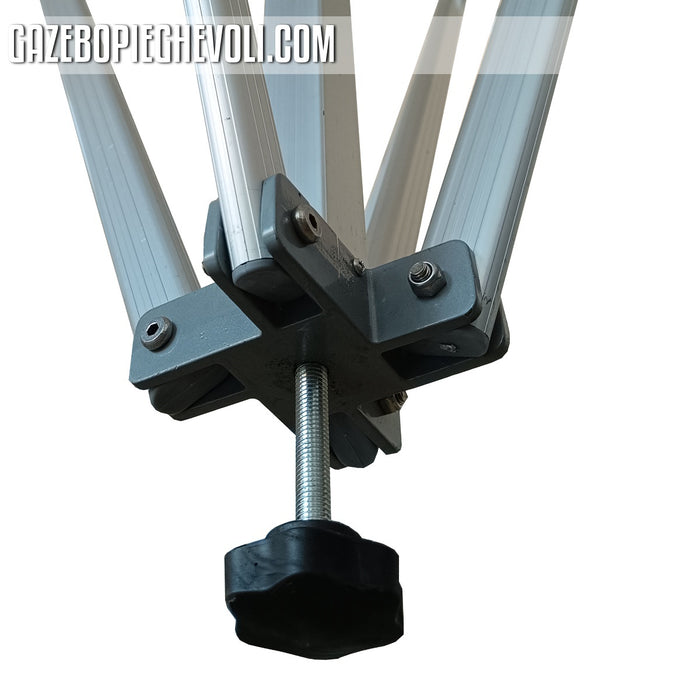 Gazebo 3x6 m nero certificato IGNIFUGO SENZA laterali pieghevole alluminio piantone esagonale 45mm portatile estendibile richiudibile estensibile acciaio per fiere eventi stand chiosco tenda tendone mercato mercatino    