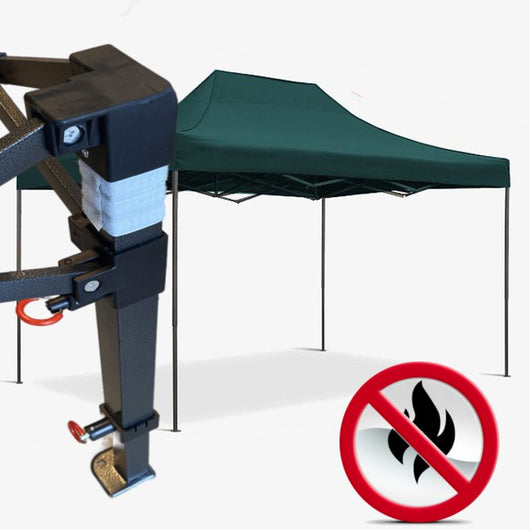 Gazebo 3x4,5m nero certificato IGNIFUGO SENZA laterali pieghevole portatile estendibile richiudibile estensibile acciaio per fiere eventi stand chiosco tenda tendone mercato mercatino