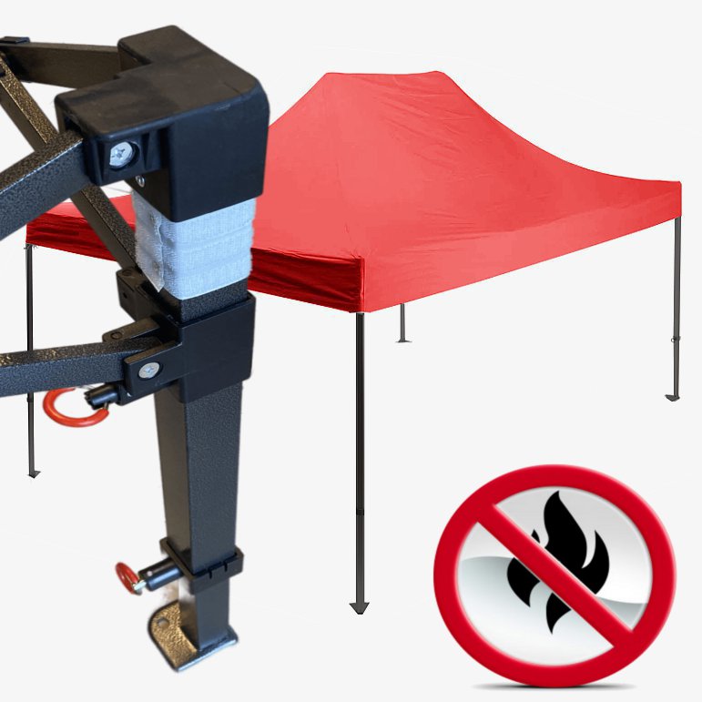 Gazebo 3x4,5m rosso certificato IGNIFUGO SENZA laterali pieghevole portatile estendibile richiudibile estensibile acciaio per fiere eventi stand chiosco tenda tendone mercato mercatino