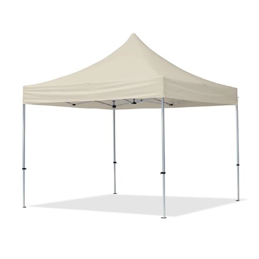 Trade Shop - Gazebo Pieghevole Giardino 3x3x3mt Tenda Telo Beige Padiglione Mercati Sagre 222713 -        