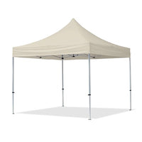Trade Shop - Gazebo Pieghevole Giardino 3x3x3mt Tenda Telo Beige Padiglione Mercati Sagre 222713 -        