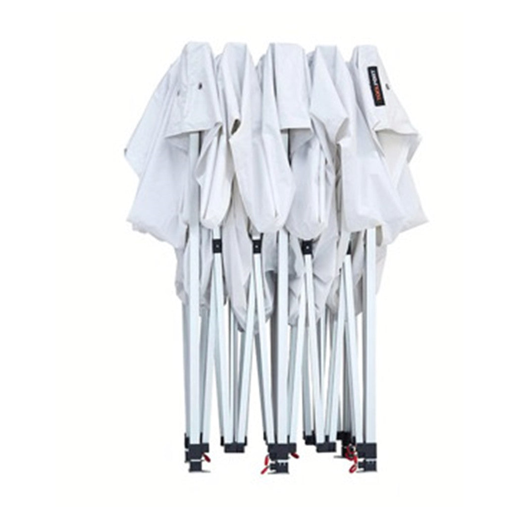 Trade Shop - Gazebo Pieghevole Giardino 3x3x3mt Tenda Telo Bianco Padiglione Mercati Sagre 222715 -        