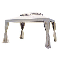 Gazebo rettangolare MOIA 3x4 in alluminio con tende laterali