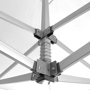 Gazebo richiudibile in alluminio professionale struttura esagonale MARKET-PRO 3X3 Bianco impermeabile