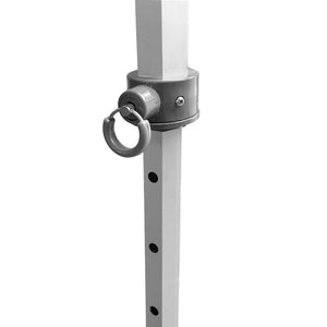 Gazebo richiudibile in alluminio professionale struttura esagonale MARKET-PRO 3X3 Bianco impermeabile