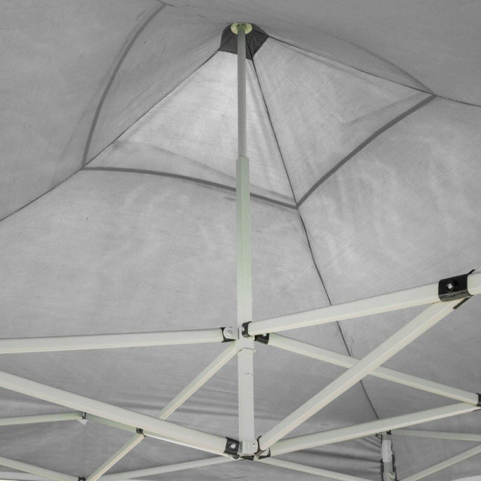 Gazebo Richiudibile Pieghevole 2X2 Bianco Ricoperto in Pvc Impermeabile