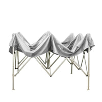 Gazebo Richiudibile Pieghevole 2X2 Bianco Ricoperto in Pvc Impermeabile