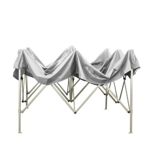 Gazebo Richiudibile Pieghevole 2X2 Bianco Ricoperto in Pvc Impermeabile