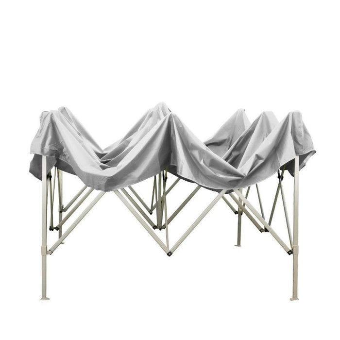 Gazebo Richiudibile Pieghevole 2X2 Bianco Ricoperto in Pvc Impermeabile