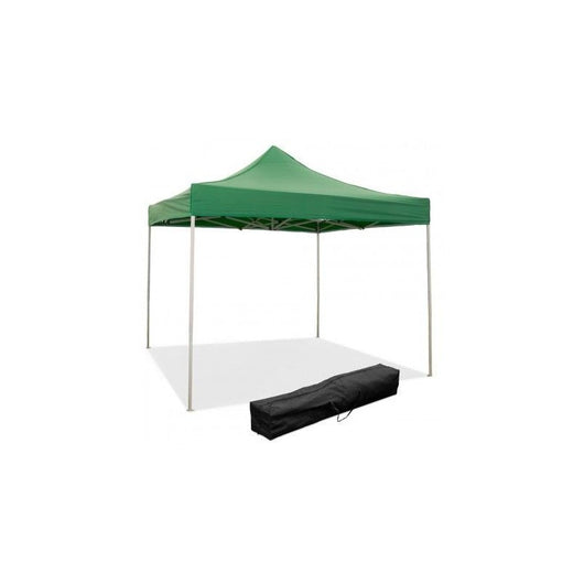 Gazebo Richiudibile Pieghevole 3 X 3 Verde Ricoperto in Pvc Impermeabile