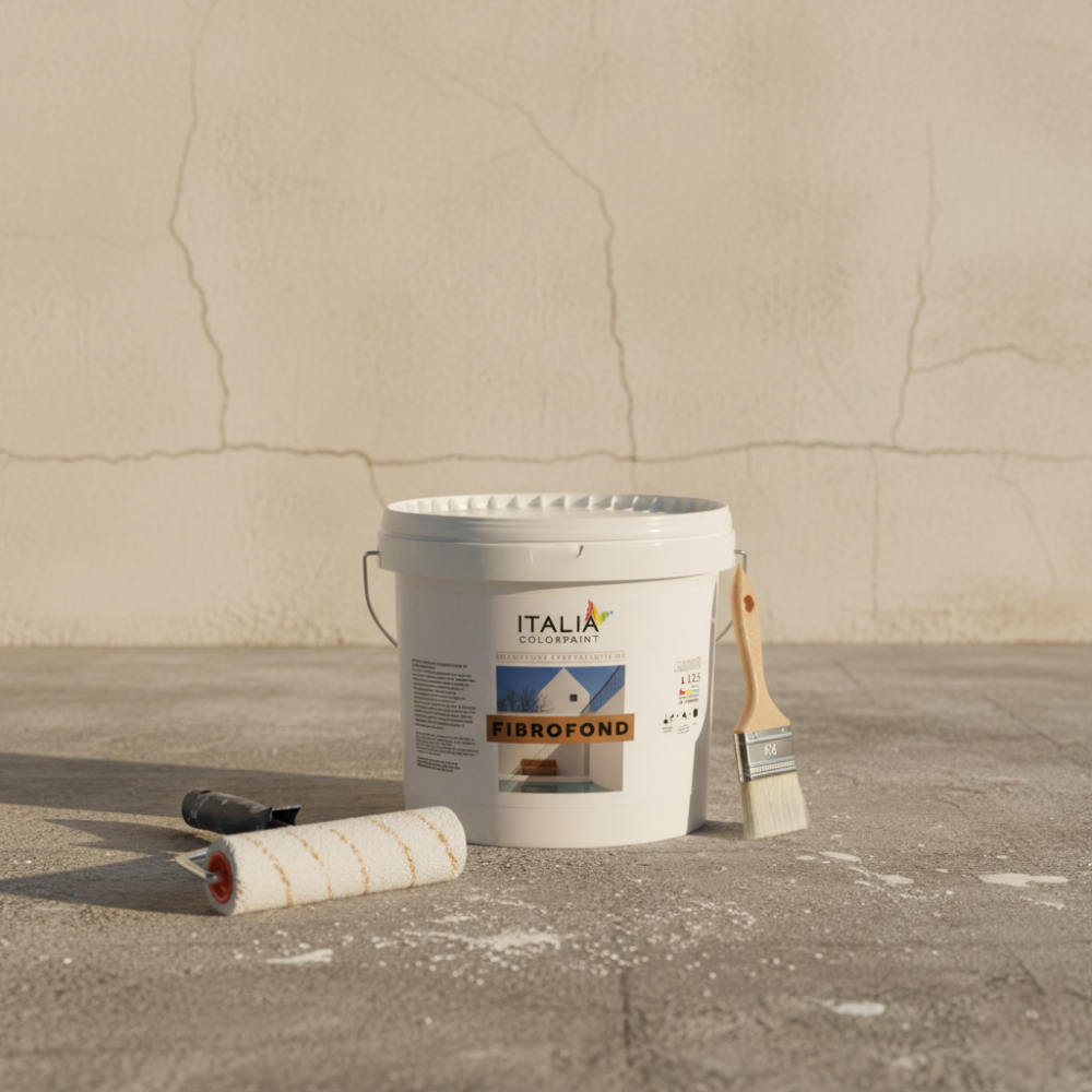 Fibrofond r fondo di collegamento fibrato ruvido 0,3 bianco per esterni *** formato 12.5 lt, confezione 1