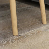 Set di 2 Tavolini Bassi Impilabili, Design Scandinavo, Piedi in Legno e Piano in Legno, Nero