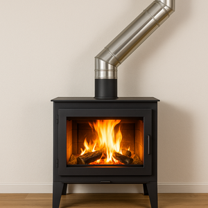 Curva 45° acciaio inox spessore 0,5 mm canna fumaria monoparete europrofil *** misura Ø 180 mm, confezione 1