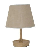 Lampada Da Tavolo con Svuotatasche -B- In Legno Ø Cm 25X49