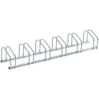 Rastrelliera Portabiciclette Parcheggio per 6 Biciclette in Acciaio, 179x33x27 cm, Argento