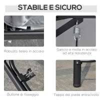 Dondolo da Giardino 3 Posti con Tetto Reclinabile Trasformabile Letto in Poliestere Crema 209cm x 114cm x 170cm