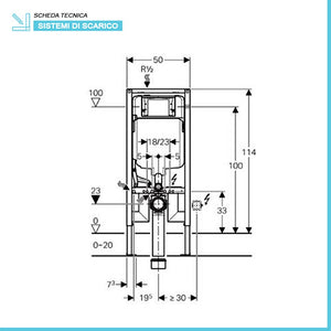 Geberit Duofix modulo con cassetta di scarico Sigma8 per WC sospesi su cartongesso