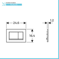Geberit placca di comando Sigma 30 doppio tasto nero/nero opaco
