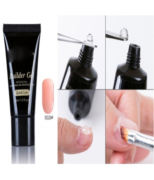 Gel Uv Led Poly 30ml Beige Camouflage French Costruttore Ricostruzione Unghie         