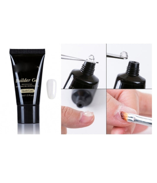 Gel Uv Led Poly 30ml Bianco Camouflage French Costruttore Resina Unghie Nail Art         