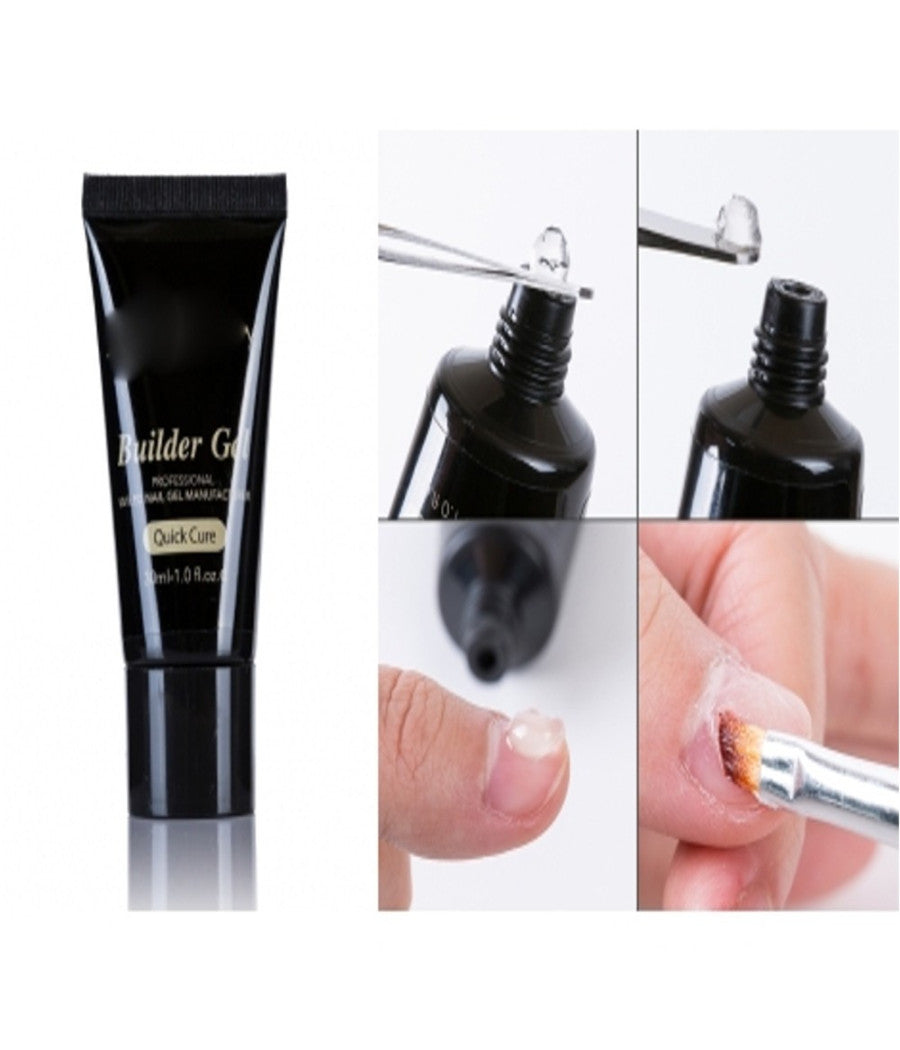 Gel Uv Led Poly In Tubetto 30ml Trasparente Camouflage French Costruttore Nail         