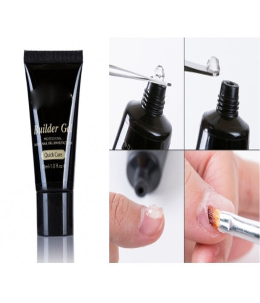 Gel Uv Led Poly In Tubetto 30ml Trasparente Camouflage French Costruttore Nail         