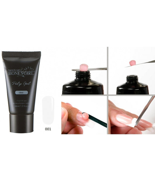 Gel Uv Poly 30ml Trasparente 001 French Costruttore Ricostruzione Unghie Nail Art         