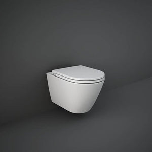 Sanitari sospesi opaco FEELING Rak Ceramics: vaso, bidet, copriwater soft-close Bianco Opaco