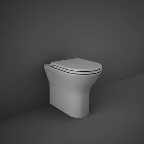 Sanitari filomuro FEELING Rak Ceramics: WC, bidet, copriwater soft-close Grigio Opaco