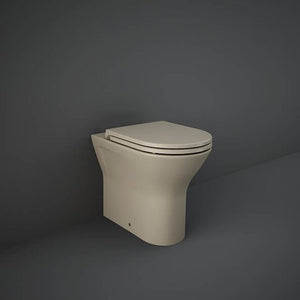 Sanitari filomuro FEELING Rak Ceramics: WC, bidet, copriwater soft-close Cappuccino Opaco