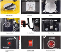 Generatore di Corrente Portatile, Potenza del Motore 1.5 KW, Motore 2 Tempi Silenziato