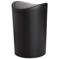Pattumiera bagno in polipropilene nero 6 Lt con coperchio basculante