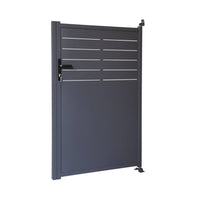 Cancello da giardino in acciaio zincato con serratura e maniglia,