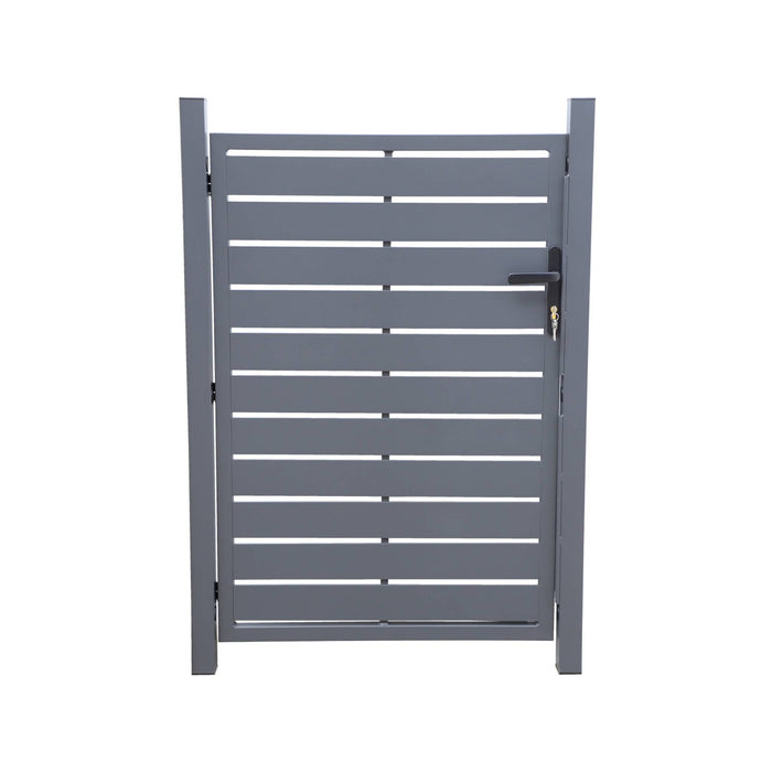 Cancello da giardino in alluminio con serratura e maniglia, 100cm,