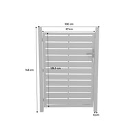 Cancello da giardino in alluminio con serratura e maniglia, 100cm,